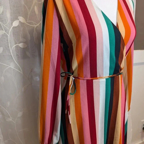 The Impeccable Pig V-Neck Colorful Mini Dress, Size S - Picture 3 of 6
